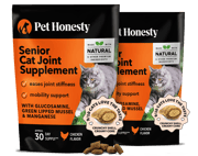 Dual Texture Hip & Joint Supplement for Cats 2-Pack (Chicken Flavor)
