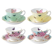 Royal Albert Miranda Kerr Friendship Teacups and Saucer, Set of 4