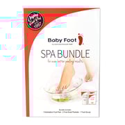 Baby Foot Spa Bundle includes the Original Peel, 2 Foot Soaks & Foot Scrub