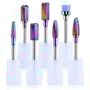 Colorful Tungsten Carbide Nail Drill Bits Set (7pcs)