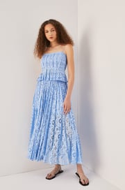 Geo Eyelet Pleated Tank