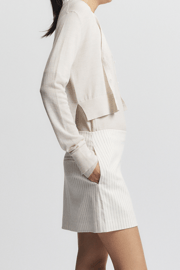 Nixon Cropped Cardigan, Ivory