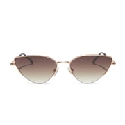 fairfax - brushed gold + brown sharp gradient sunglasses