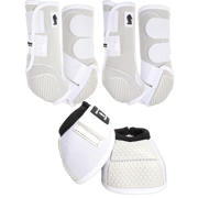 Classic Equine Flexion by Legacy Complete Package, Front, Hind, & Bell Boot Combo Pack- White