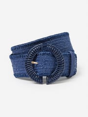 Navy Solid Millie Grasscloth Belt | Women's Belts \u0026 Jewelry | J.McLaughlin