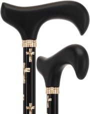 Golden Cross: Elegance & Comfort - Wooden Handle