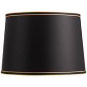 Springcrest Sydnee Satin Black with Gold Trim Lamp Shade 14x16x11 (Spider)