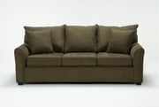 Jaylen II Arbor Green Fabric 88" Queen Sleeper Sofa | Loose Reversible Back