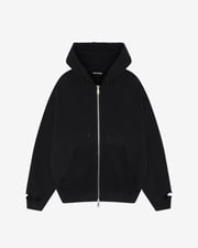 DISTRESSED ZIPPED HOODIE