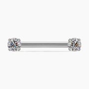 Round Gemstone Straight Barbell