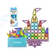 PicassoTiles 65pc Nano Magnetic Tiles Travel Set with Carry Zipper Bag