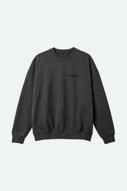 Embroidered Heavyweight Oversized Crew - Washed Black