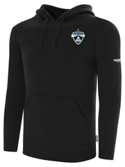 ARLINGTON ACES BASICS PULLOVER FLEECE HOODIE CREST ON WEARER'S LEFT CHEST BLACK WHITE