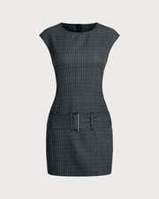 Grey Khaki Sleeveless Mini Dress
