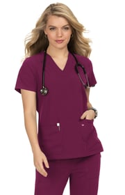 koi Next Gen Hustle and Heart Women's 3-Pocket Stretch Scrub Top