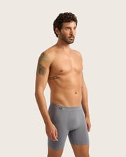 Men's Seamfree Mid-Length Boxer Briefs - Charcoal