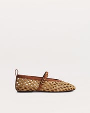 Spire Woven Faux Leather Mary Jane Shoes