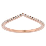 1/8 Carat Moissanite Wedding Band In 14 Karat Rose Gold