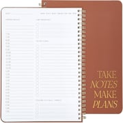 ZICOTO Simplified Daily Planner And Notebook With Hourly Schedule - Aesthetic Spiral To do List Notepad to Easily Organize Your Work Tasks And Appointments - The Perfect Office Supplies For Women