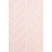 Blush Glossy Chevron Ceramic Tile 2x6