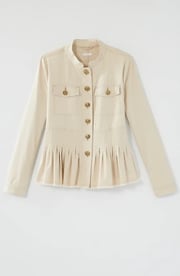 Hooded Tab-Sleeve Jacket