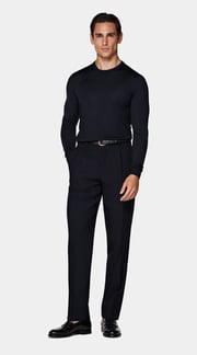 Navy Merino Crewneck
