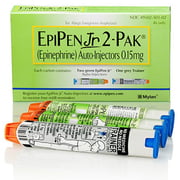 EpiPen Jr Auto-Injector 2 Pak Pediatric Epinephrine Injection 0.15 mg for Children (2 Pack)