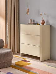 Eleni 3 Drawer Chest of Drawers in Ecru White