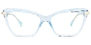 Juliet Cateye Light Blue Eyeglasses and Translucent Frame
