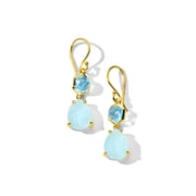 Small Snowman Multi Stone Earrings