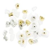 Cousin DIY Earring Back Assortment Pack, 70 Piece, Gold, Silver and Clear