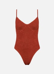Maillot 1 pièce texturé Gracie | Marron