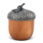 Pewter Top Wood Acorn Box