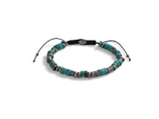 Turquoise & Sterling Silver Beaded Bracelet