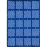 Joy Carpets Kid Essentials Simply Squares 5' 4" x 7' 8" Multicolored Rectangular Area Rug