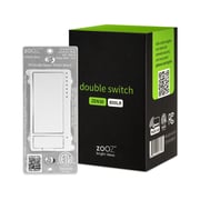 Zooz 800 Series Z-Wave Long Range Double Switch ZEN30 800LR (White) for Light & Fan Combo