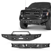 Hooke Road Full-Width Front Bumper & Rear Bumper Back Bumper(09-14 Ford F-150, Excluding Raptor)
