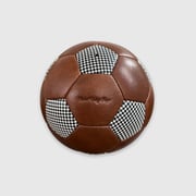 Houndstooth Leather 32P Soccer Ball - Brown