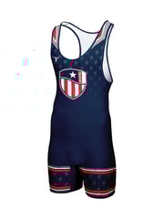 Stars And Bars Wrestling Singlet