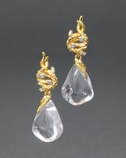 Liquid Vine Lucite Small Raindrop Earring