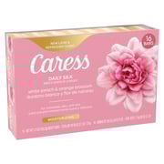 Caress Daily Silk Beauty Bars, White Peach & Orange Blossom, 3.75 oz (16-ct)
