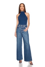 mock neck sleeveless top