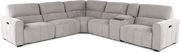 Uptown Light Gray 6 Piece Power Reclining Sectional