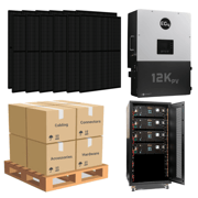 4.92kW Solar + EG4 12kPV + [20.48kWh - 28.6kWh Lithium Battery Options] + 12 x 410W Solar Panels | Includes Schematic | Complete Solar Kit [BPK-PLUS]