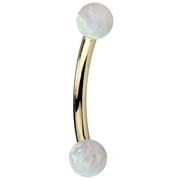 Opal 14K Gold Curved Barbell