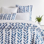 Blue Brush Duvet Cover | White/Blue