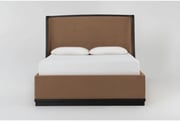 Estate Black Wood California King Upholstered Wingback Shelter Bed By Nate Berkus + Jeremiah Brent