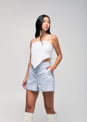 Linen Canvas Handkerchief Top