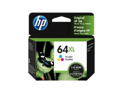 HP 64XL High Yield Tri-color Original Ink Cartridge, N9J91AN#140