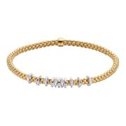 18k Yellow Gold 0.07cttw Diamond Prima Bracelet - Size Small